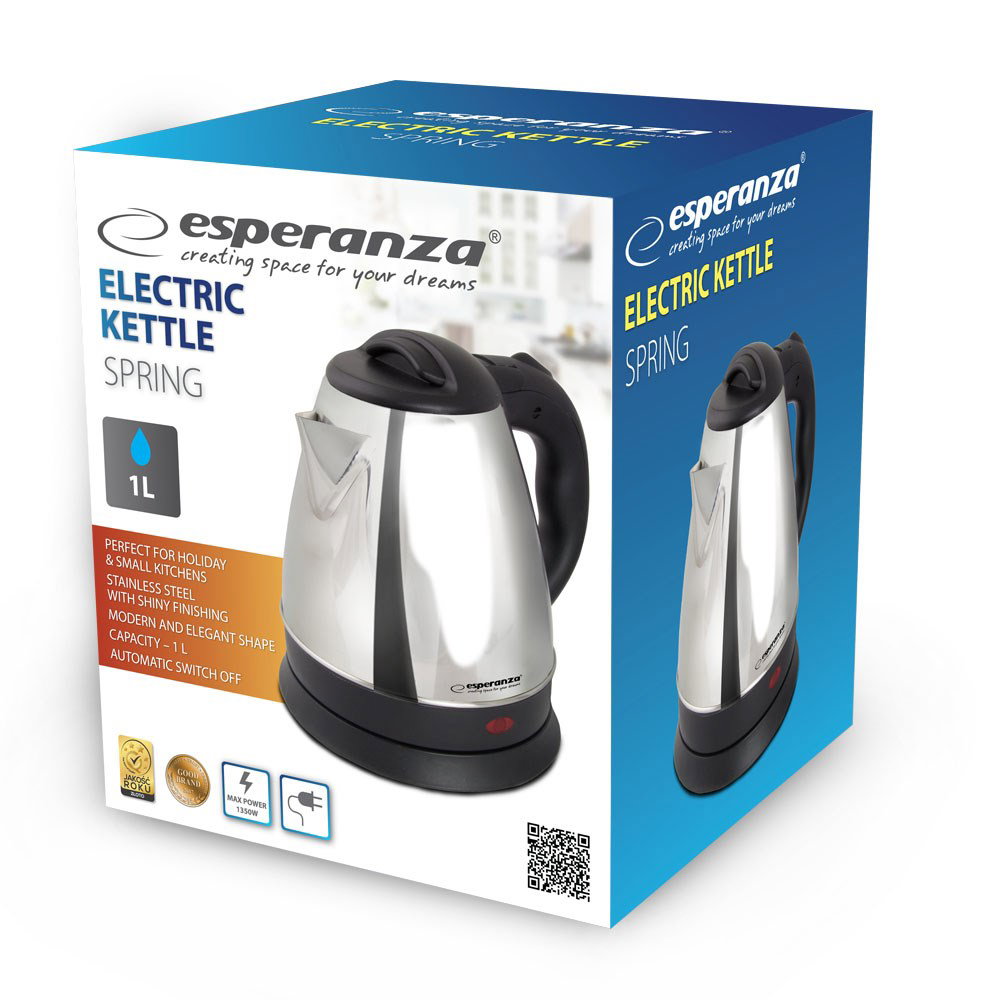Esperanza EKK116S Electric kettle 1 L 1350 W Silver