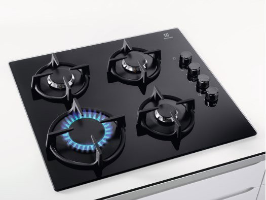 Electrolux EGG6407K Black Built-in 59 cm Gas 4 zone(s)