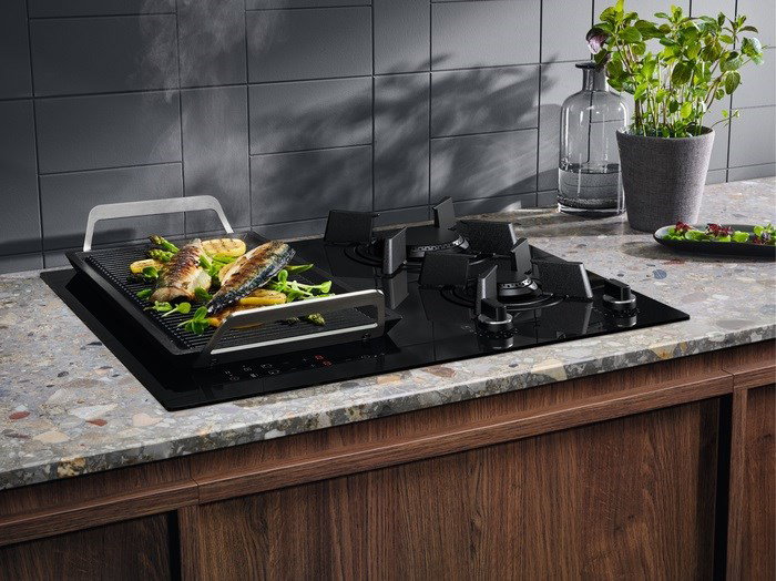 Induction-gas hob ELECTROLUX KDI641723K 800 Mixed 60 cm Black