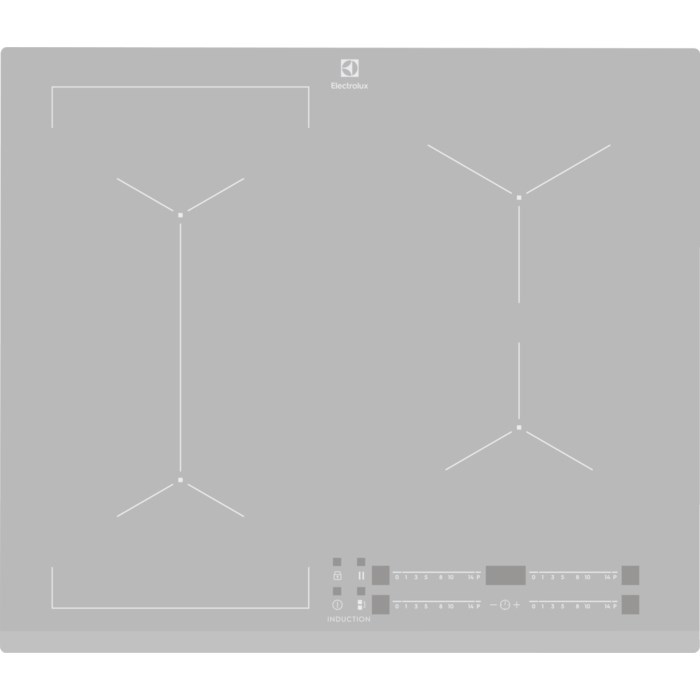 Electrolux EIV63440BS Silver Built-in Zone induction hob 4 zone(s)