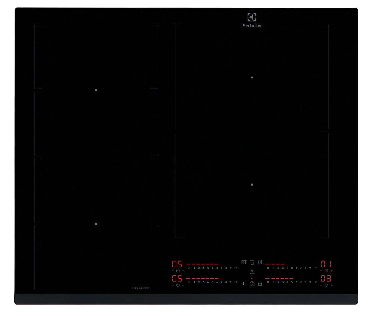Electrolux EIV64453 Black Built-in 60 cm Zone induction hob 4 zone(s)
