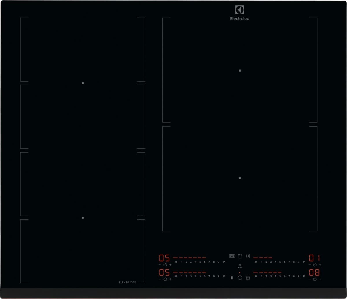Electrolux EIV64453 Black Built-in 60 cm Zone induction hob 4 zone(s)