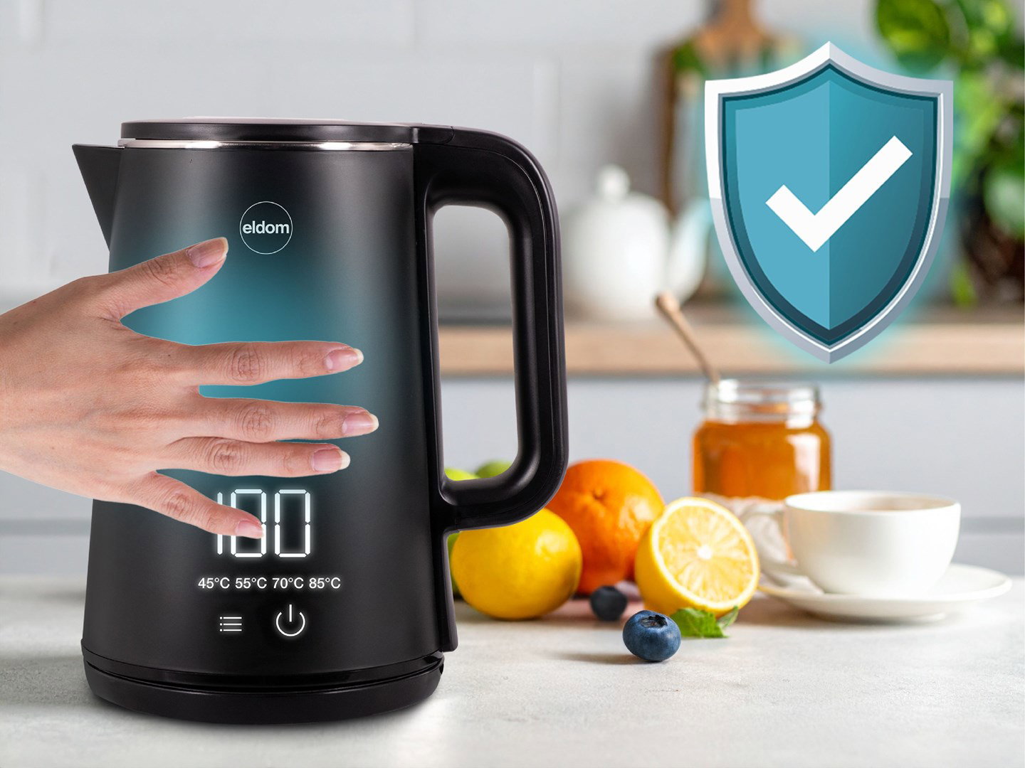 ELDOM C515C Cordless Kettle 1.8 L 2000 W Black