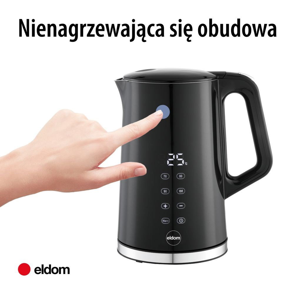 ELDOM CORDLESS KETTLE WITH TEMPERATURE CONTROL C540 JETTY