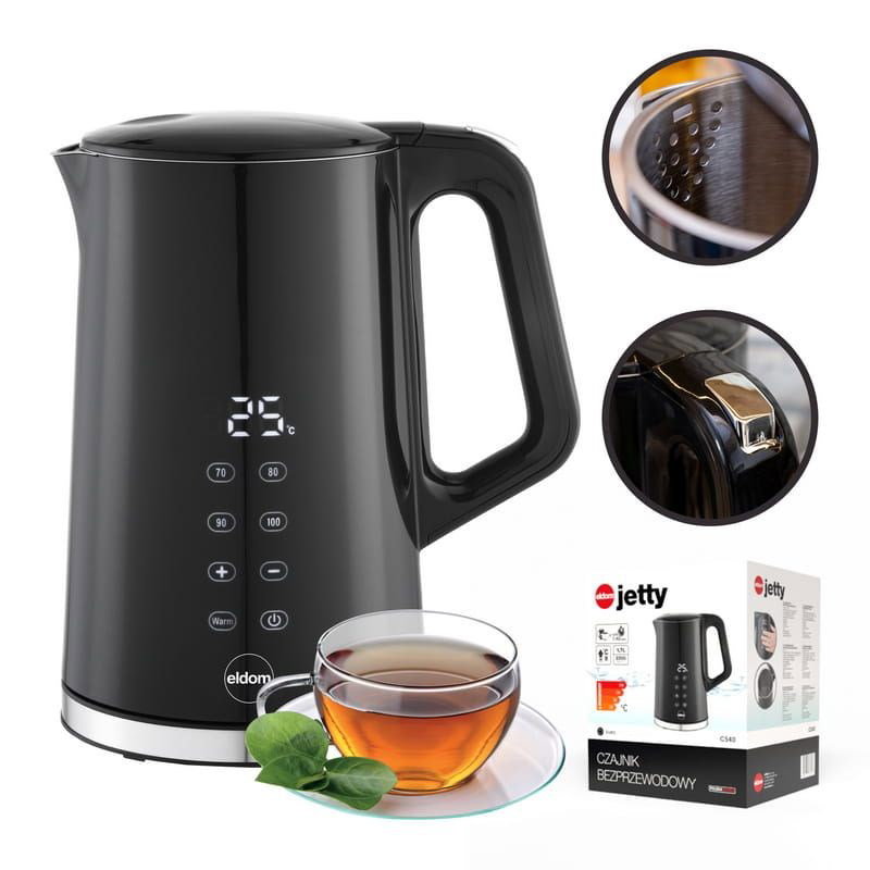 ELDOM CORDLESS KETTLE WITH TEMPERATURE CONTROL C540 JETTY