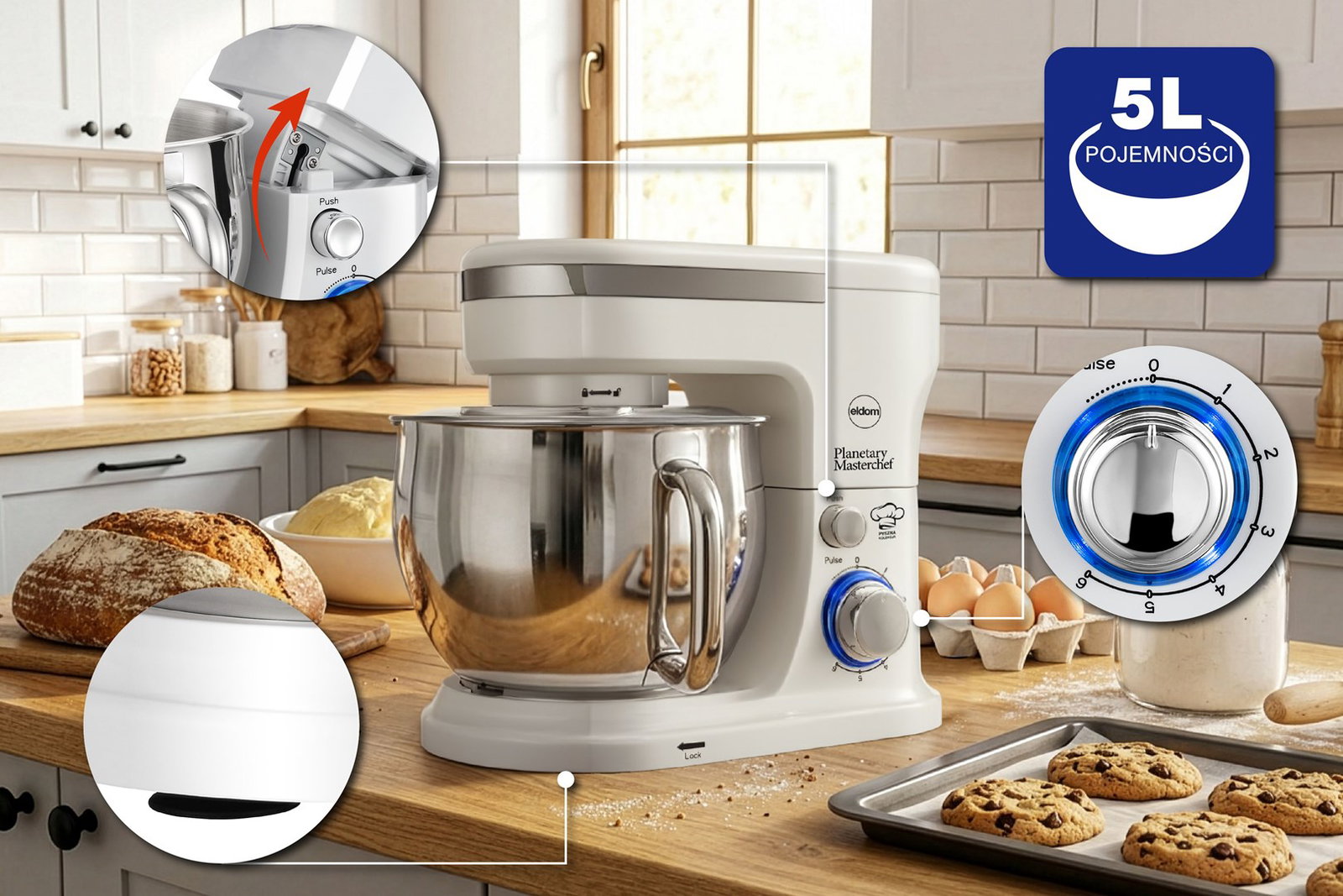 ELDOM WRK1300 DULCE PLANETARY ROBOT 1300 W White