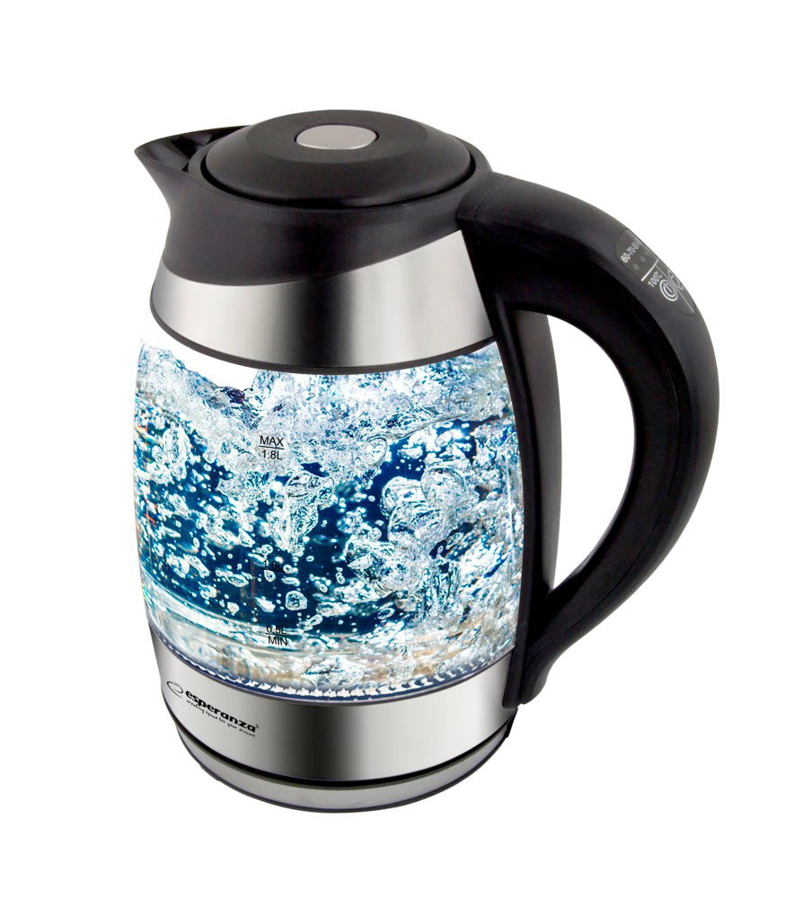 Esperanza EKK026 electric kettle 1.7 L 2200 W Black, Transparent