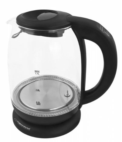 Esperanza EKK027 electric kettle 1.7 L 2200 W Black, Transparent