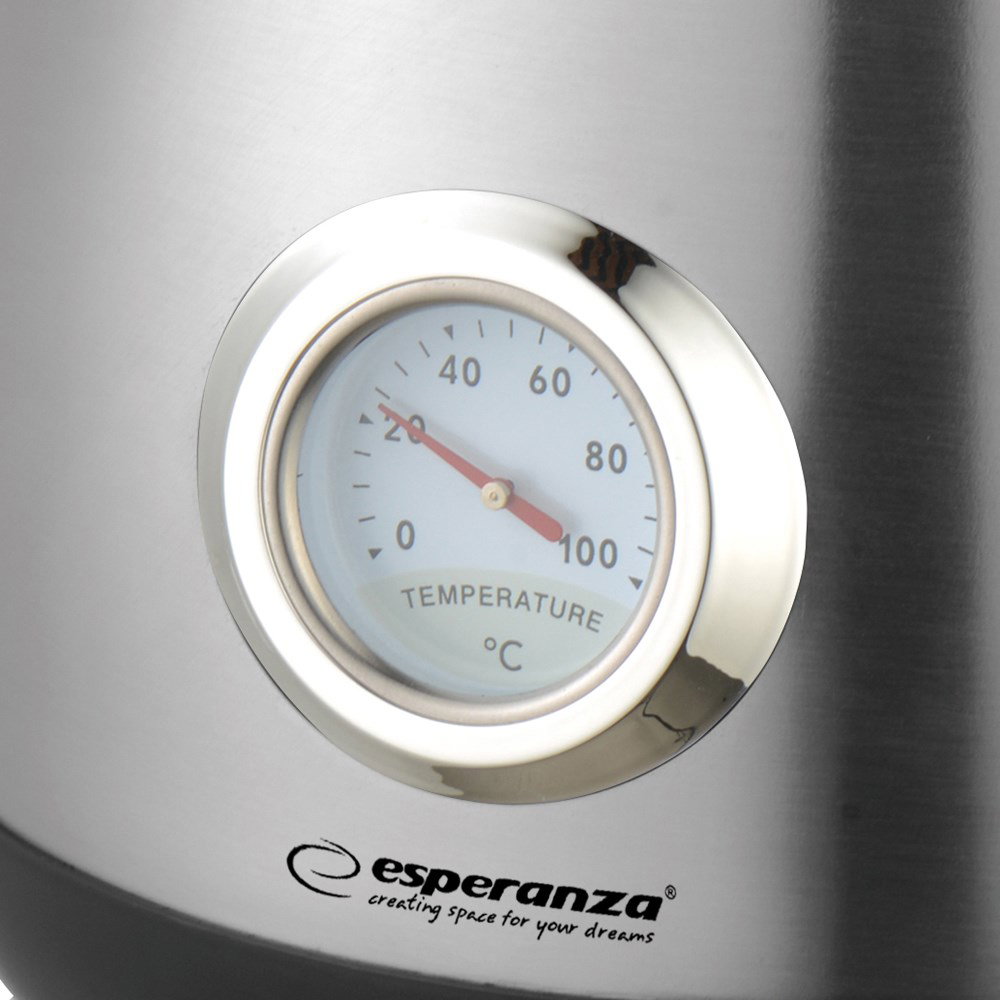 Esperanza EKK029 electric kettle 1.7 L 2200 W Black, Steel