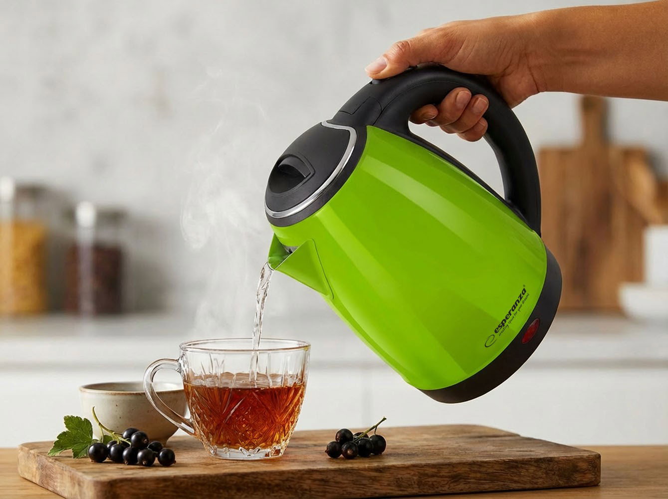 Esperanza EKK113G electric kettle 1.8 L 1800 W Black, Green