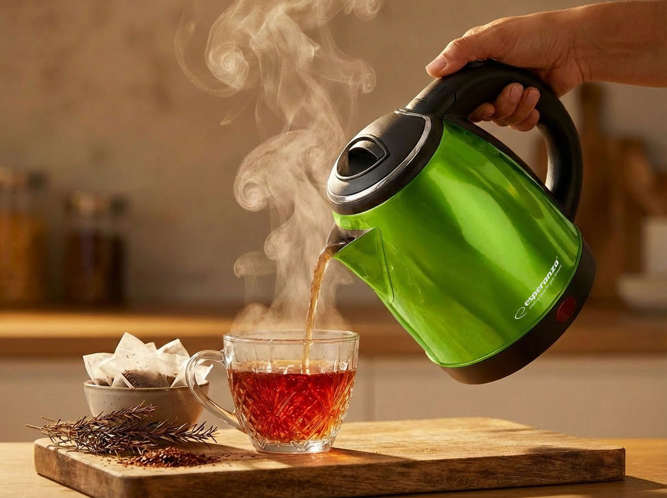 Esperanza EKK128G Electric kettle Parana 1 L, Green 1350 W