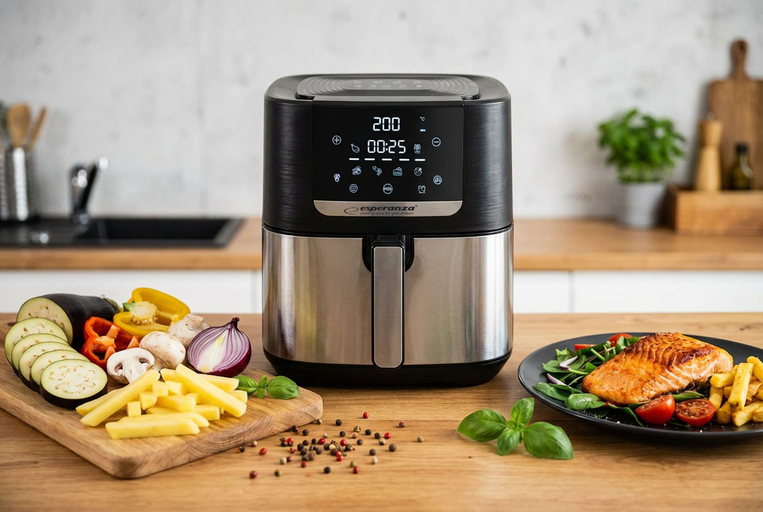 Esperanza EKA004 Non-fat fryer 8L, 1700W Inox