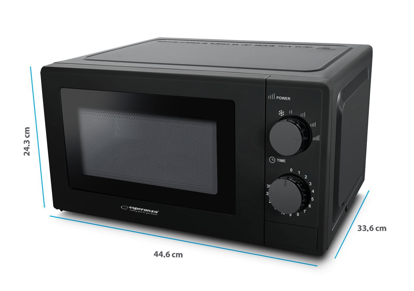 Esperanza ESTOFADO Black Solo microwave Countertop 20 L 700 W
