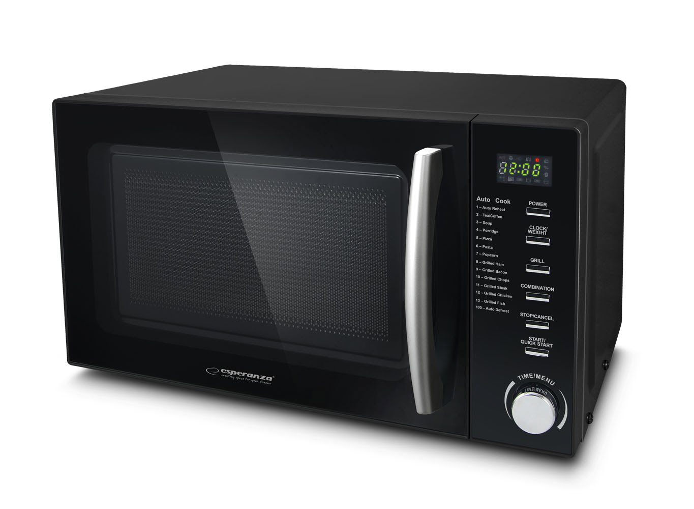 Esperanza EKO010 Black Combination microwave Countertop 20 L 1200 W