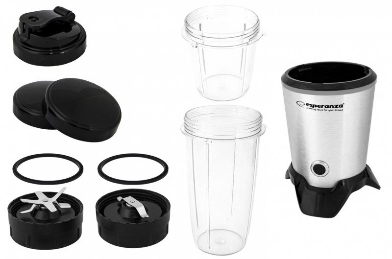 Esperanza EKM028 blender Tabletop blender 1000 W Black, Stainless steel