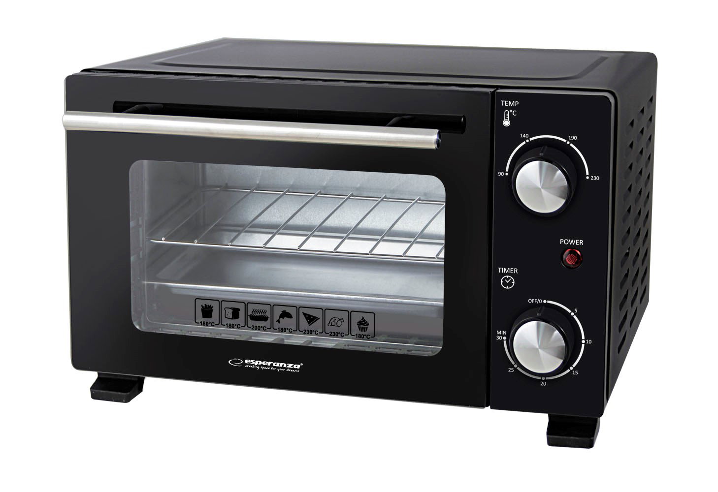 Esperanza EKO007N Mini Oven 10 l 800 W Black