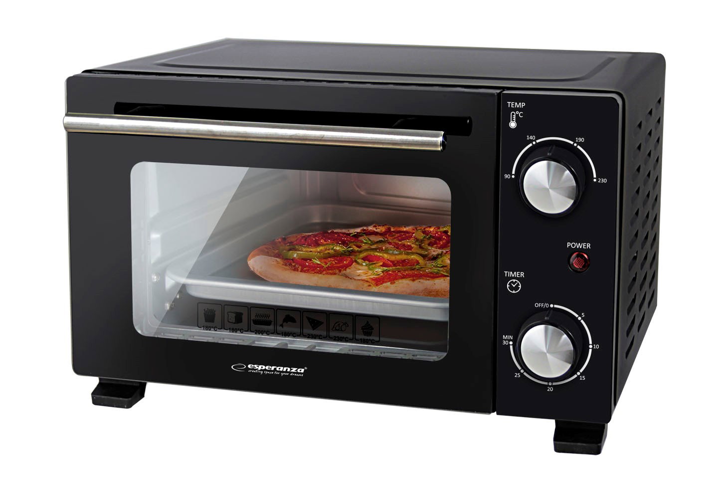 Esperanza EKO007N Mini Oven 10 l 800 W Black