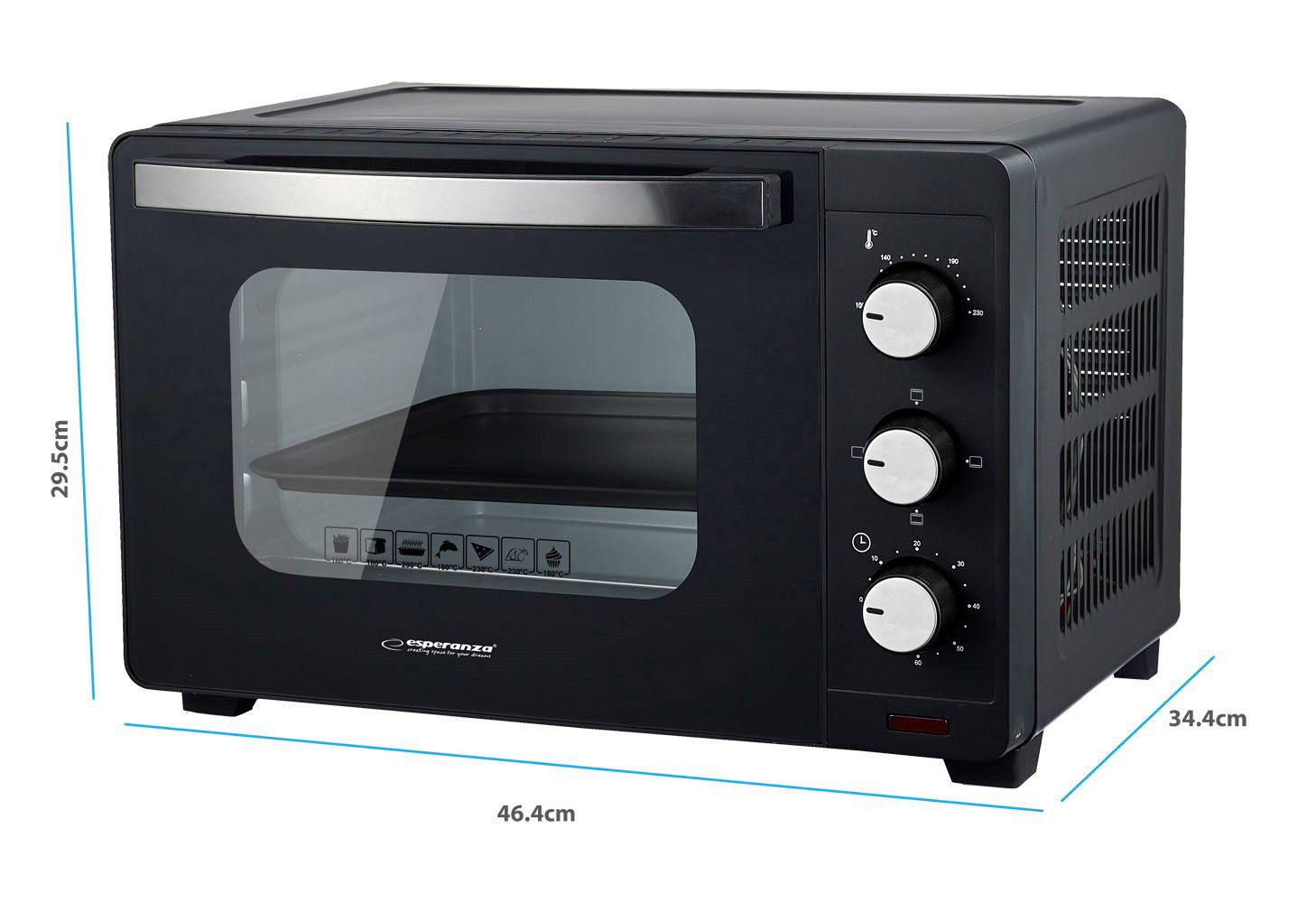 Esperanza EKO008N Mini Oven 20 l 1280 W Black