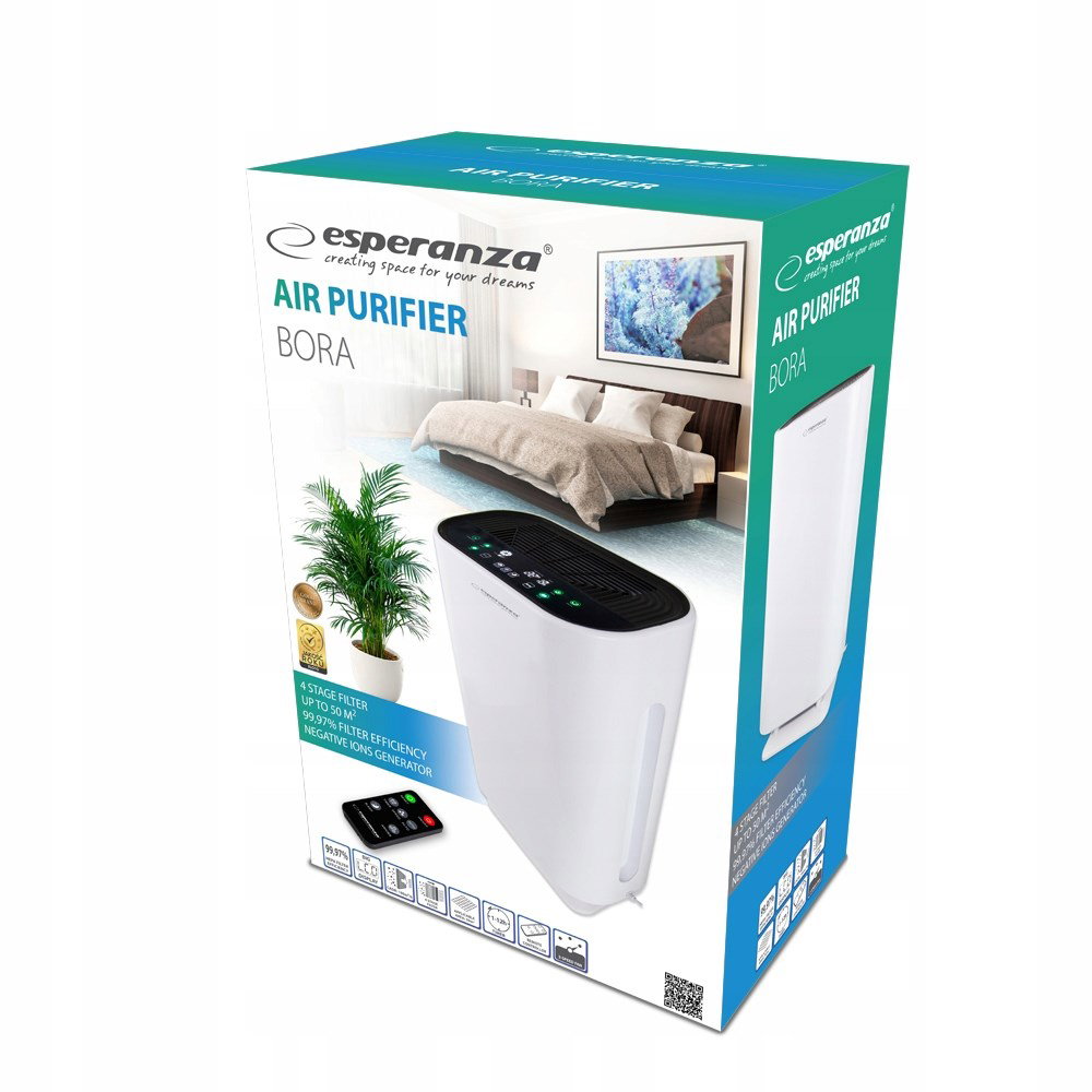 Esperanza EHP003 air purifier 50 m 50 dB 43 W Black, White