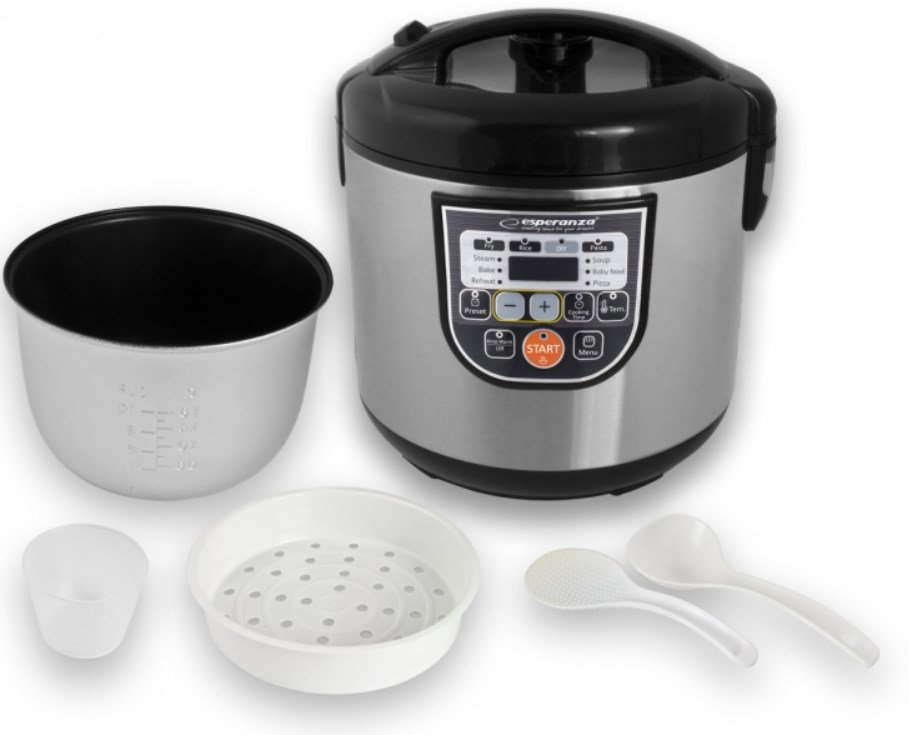 Esperanza EKG011 multi cooker 5 L 860 W Black, Stainless steel