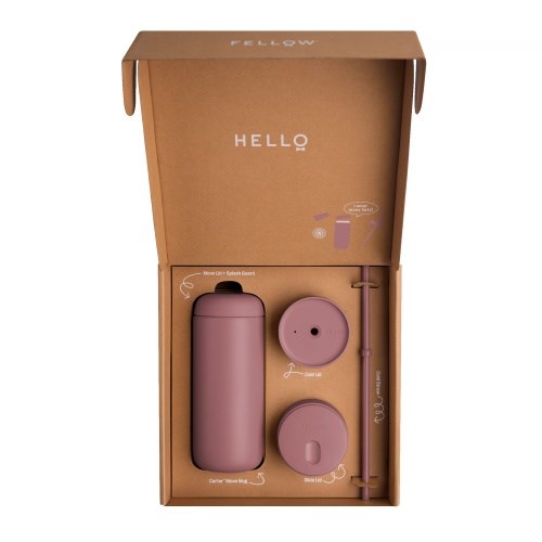 Fellow Carter Move Mug 3-in-1 Travel mug with 3 lids 473 ml Powder Pink