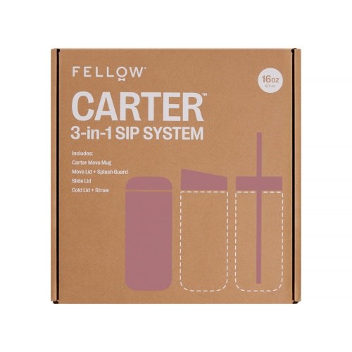 Fellow Carter Move Mug 3-in-1 Travel mug with 3 lids 473 ml Powder Pink