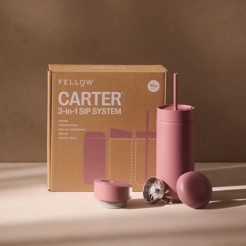 Fellow Carter Move Mug 3-in-1 Travel mug with 3 lids 473 ml Powder Pink