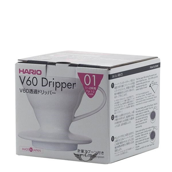 HARIO V60-01 White Ceramic Drip