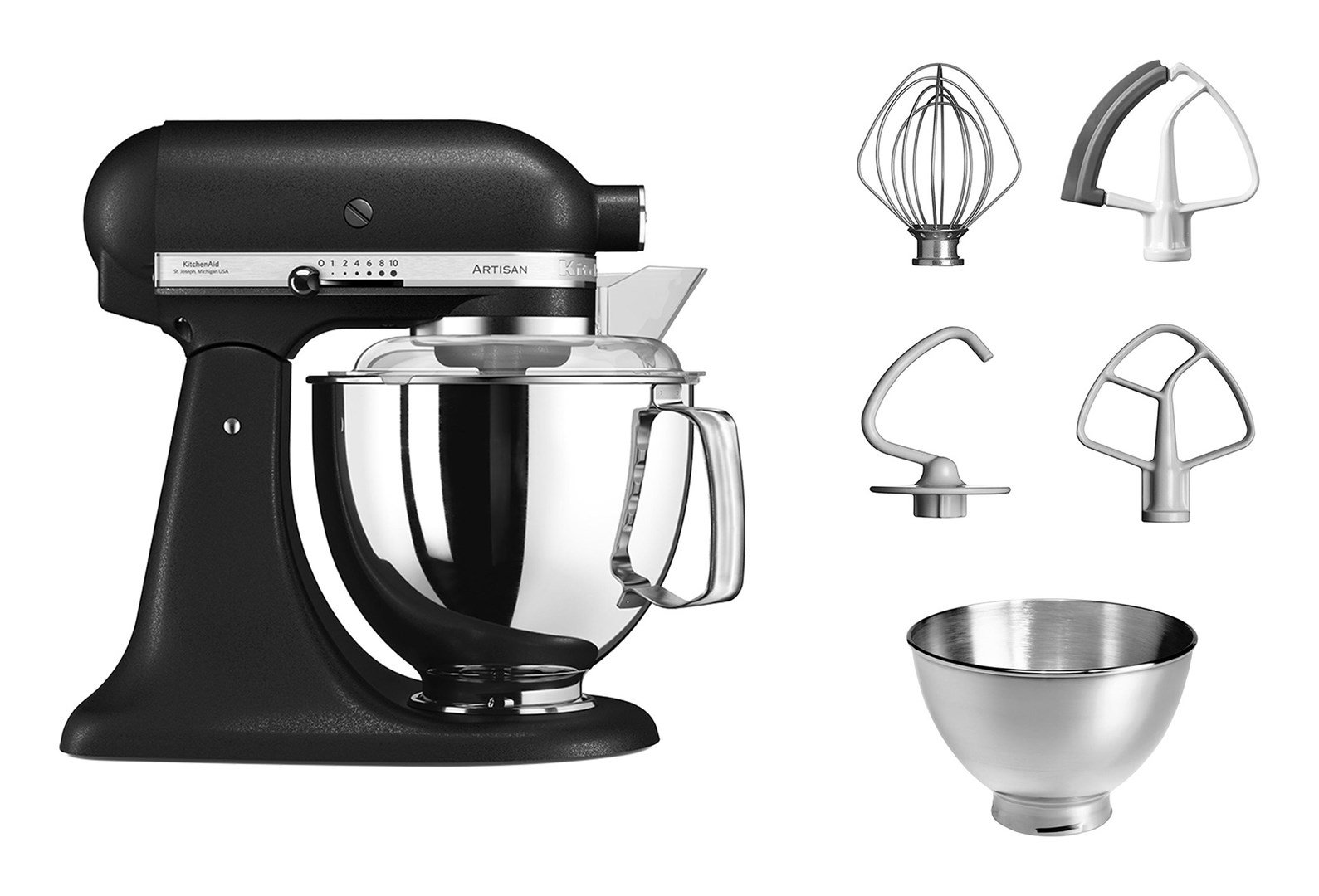 KitchenAid 5KSM175PSEBK Artisan food processor 300 W 4.8 L Black