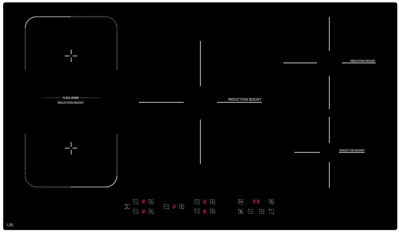 LIN LI-B57235 7200 W induction cooktop.