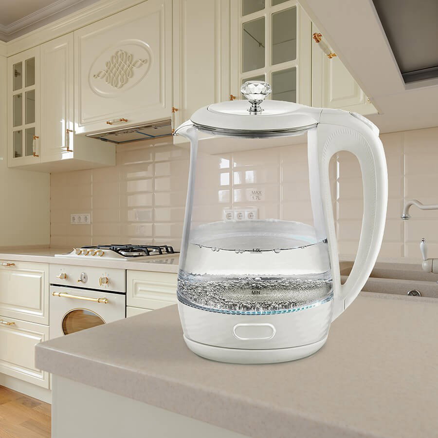 Maestro MR-052 Electric glass kettle 1.7 L (MR-052-WHITE) White