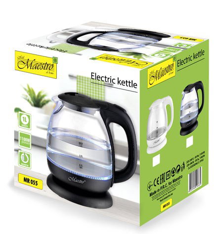 MAESTRO MR-055 electric kettle 1 L 1100 W (MR-055-BLACK) Black
