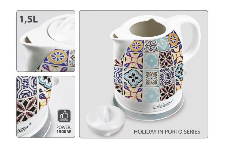MAESTRO MR-066-PORTO Ceramic electric kettle