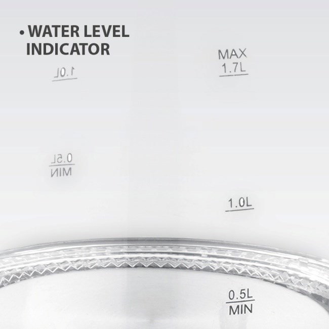 Maestro MR-063-WHITE Glass Electric Kettle 1.7 L White