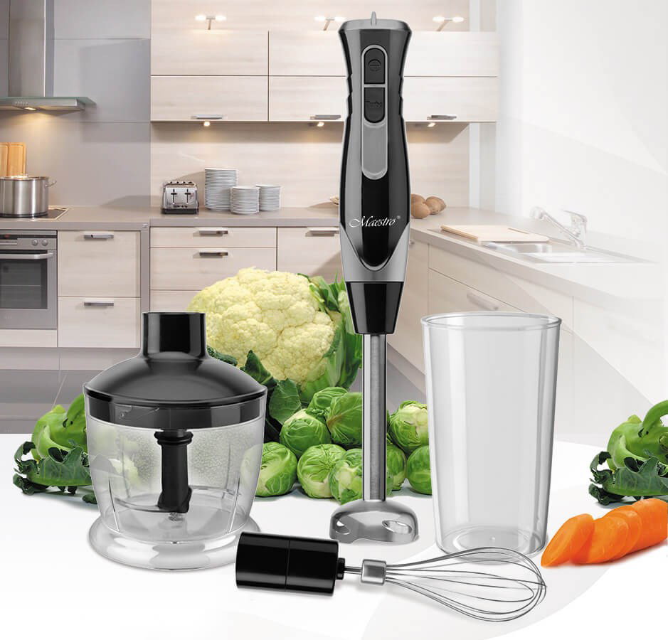 Hand blender Maestro MR-566 3-in-1 set 500 W Black