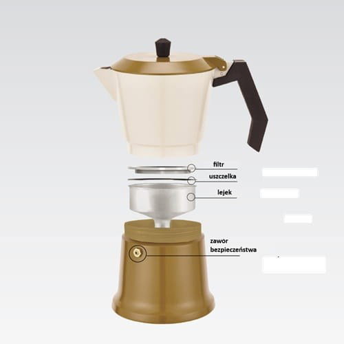 Aluminium moka pot MR-1657-3-BEIGE MAESTRO