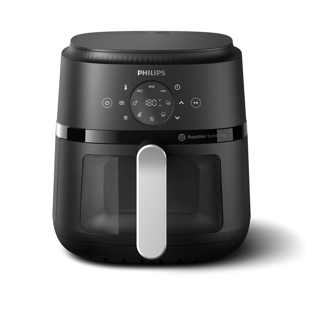 Philips 2000 series NA221/00 fryer Single 4.2 L Stand-alone 1500 W Hot air fryer Black, Silver