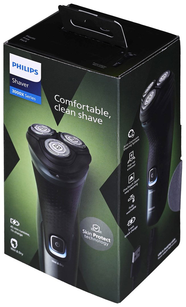 Philips X3052/00 men s shaver Rotation shaver Trimmer Black, Green