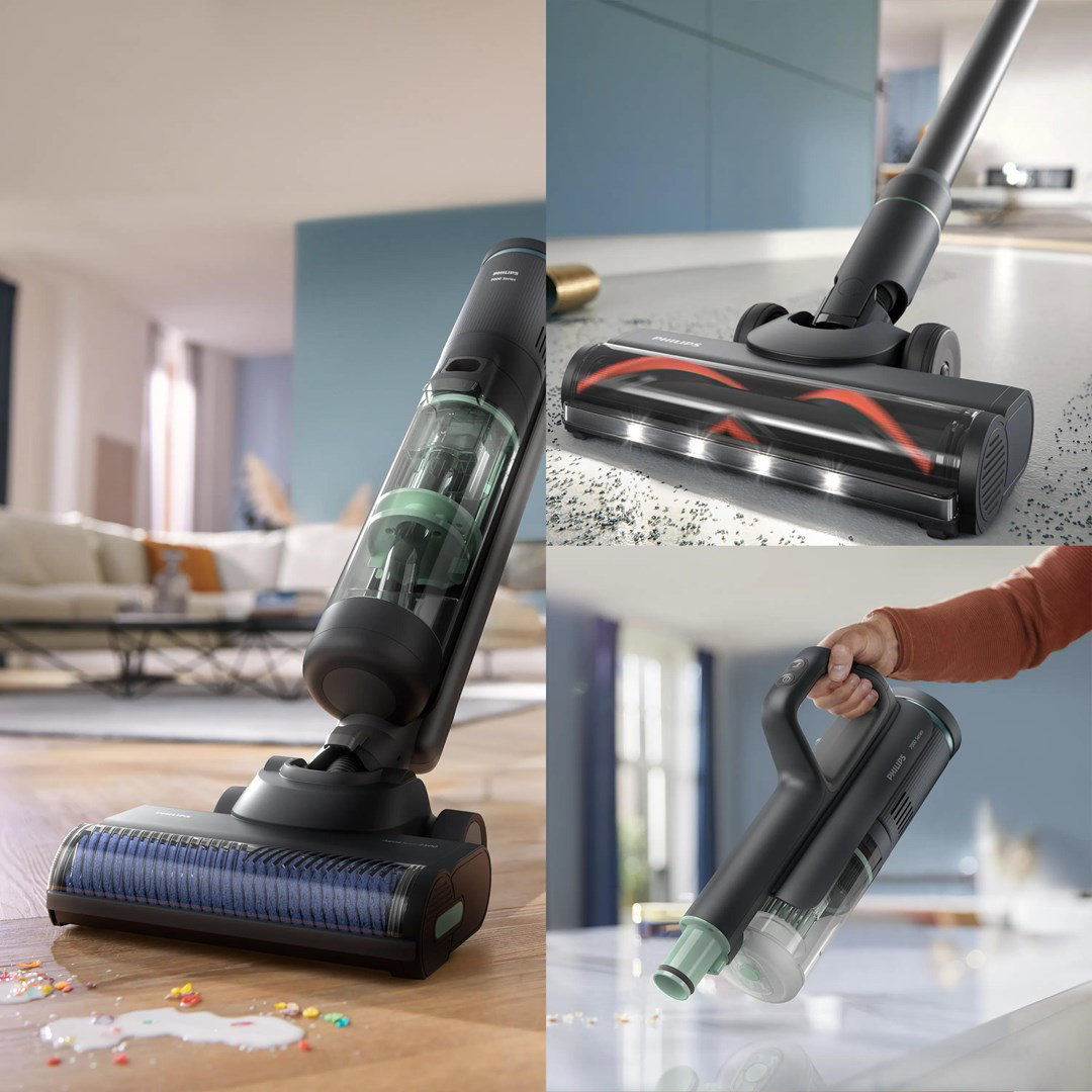 Philips 7000 series XW7263/11 stick vacuum/electric broom 2-in-1 stick vacuum Battery Dry&wet Bagless 0.45 L 160 W Black