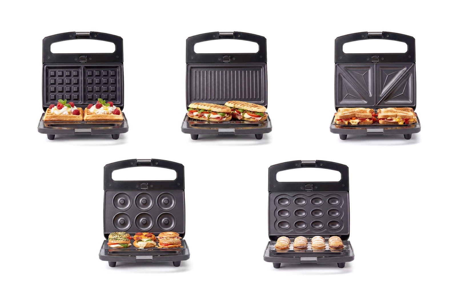 PROMIS 5-in-1 Toaster FORMEA /sandwich, cookies, nuts, waffles, doughnuts, grill/