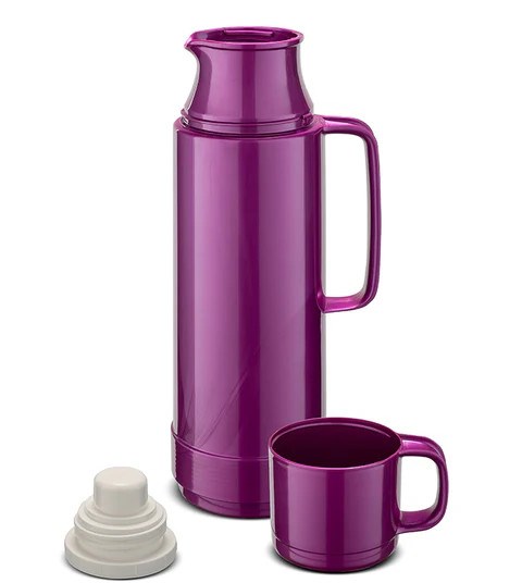 ROTPUNKT Glass thermos, capacity 0.750 l, shiny grape (bishop s purple)