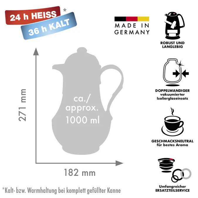 ROTPUNKT Thermos jug, 1.0 l, ivory (ecru)