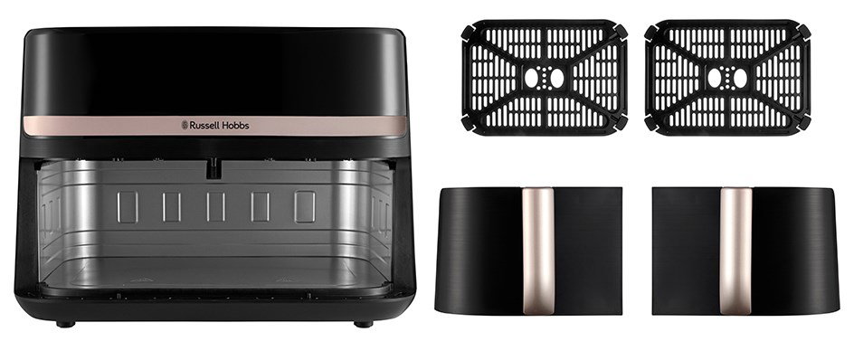 Russell Hobbs Air Fryer Dual 9 L Freestanding 2800 W Black
