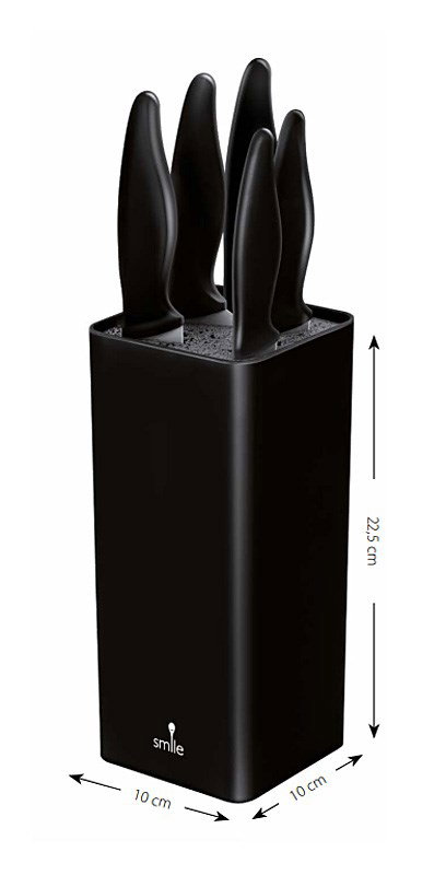 Smile SNS-6 6-piece block knife set black