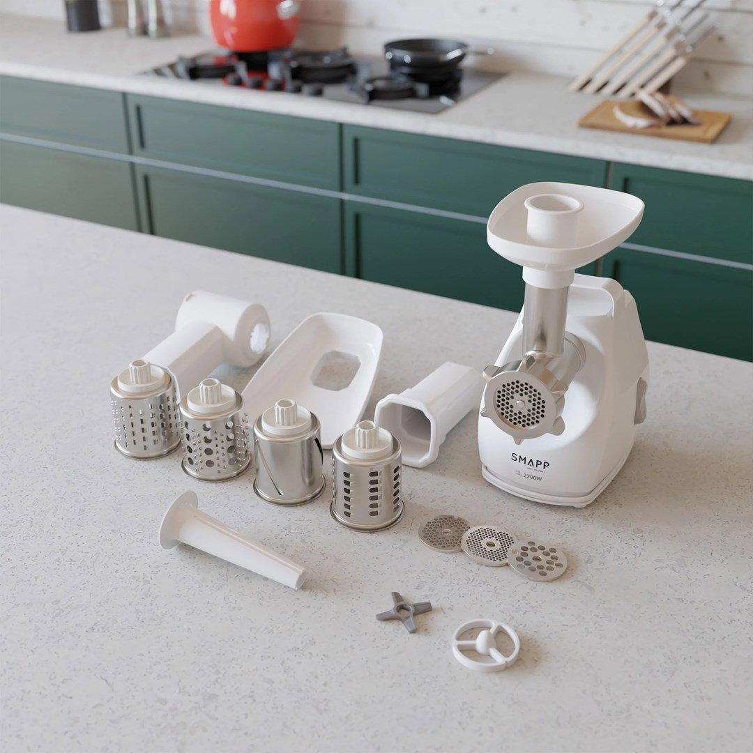 Mincer with shredder SMAPP 490.81 2200 W White