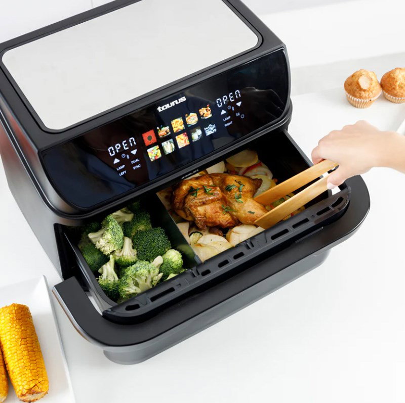 Fat-free deep fryer with long basket and grill Taurus 973004000