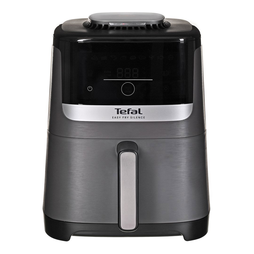 Tefal Easy Fry Silence EY551HE0 fryer Single 5 L Stand-alone Hot air fryer Black, Grey, Stainless steel