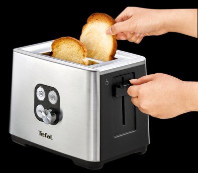 Tefal Equinox TT420D 7 2 slice(s) Black, Stainless steel