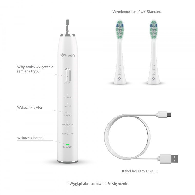 TrueLife SonicBrush Clean30 White Adult Oscillating toothbrush