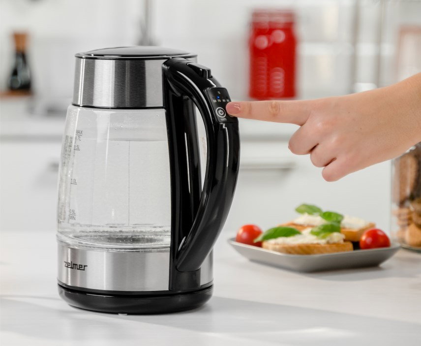 Zelmer ZCK8026 electric kettle 1.7 L 2200 W Black, Transparent